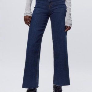Zara COLLECTION HIGH WAIST MARINE STRAIGHT JEANS